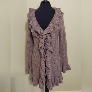 Sioni Ruffled Collared Sweater
